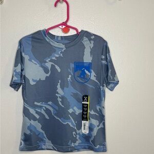 Xersion Blue Modern Camo Short Sleeve Tee